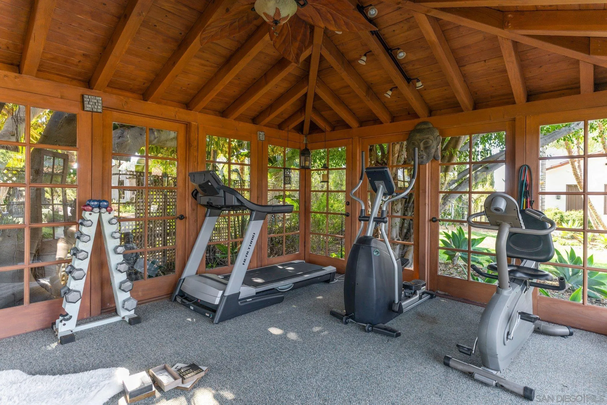 3381 Calle Margarita Encinitas, CA 92024 - Photo 36 of 47 a view of a room with gym equipment