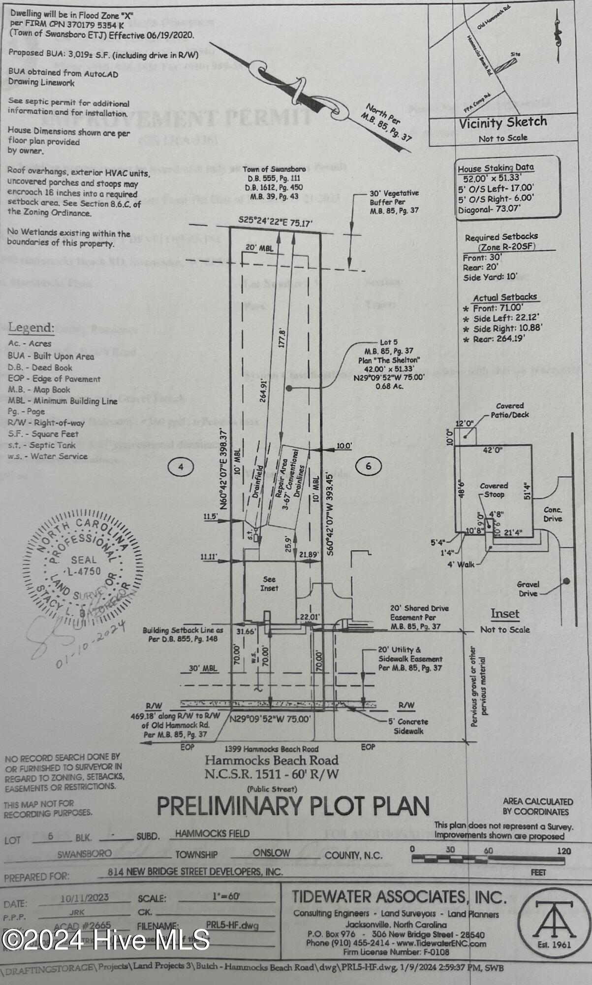 1399 Hammocks Beach Road Swansboro, NC 28584 - Photo 48 of 48 Plot plan