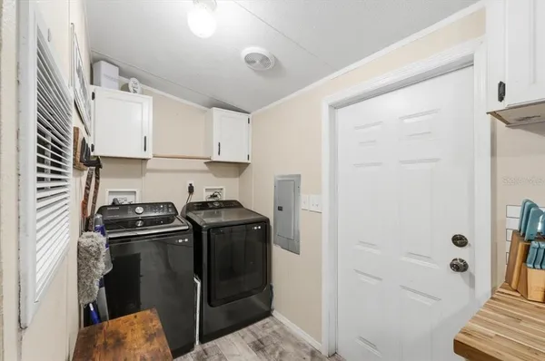 a view of road and trees