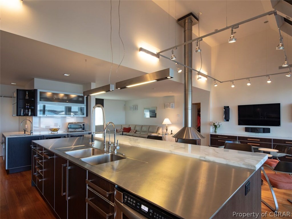 1744 Tyndall Point Road Gloucester Point, VA 23062 - Photo 21 of 47 Another view of kitchen, Calcutta marble counter tops, stainless steel .