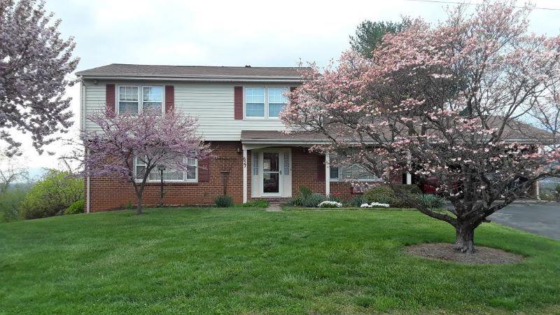 627 Olney Road Vinton, VA 24179 - Photo 40 of 43 a front view of a house with a garden and trees