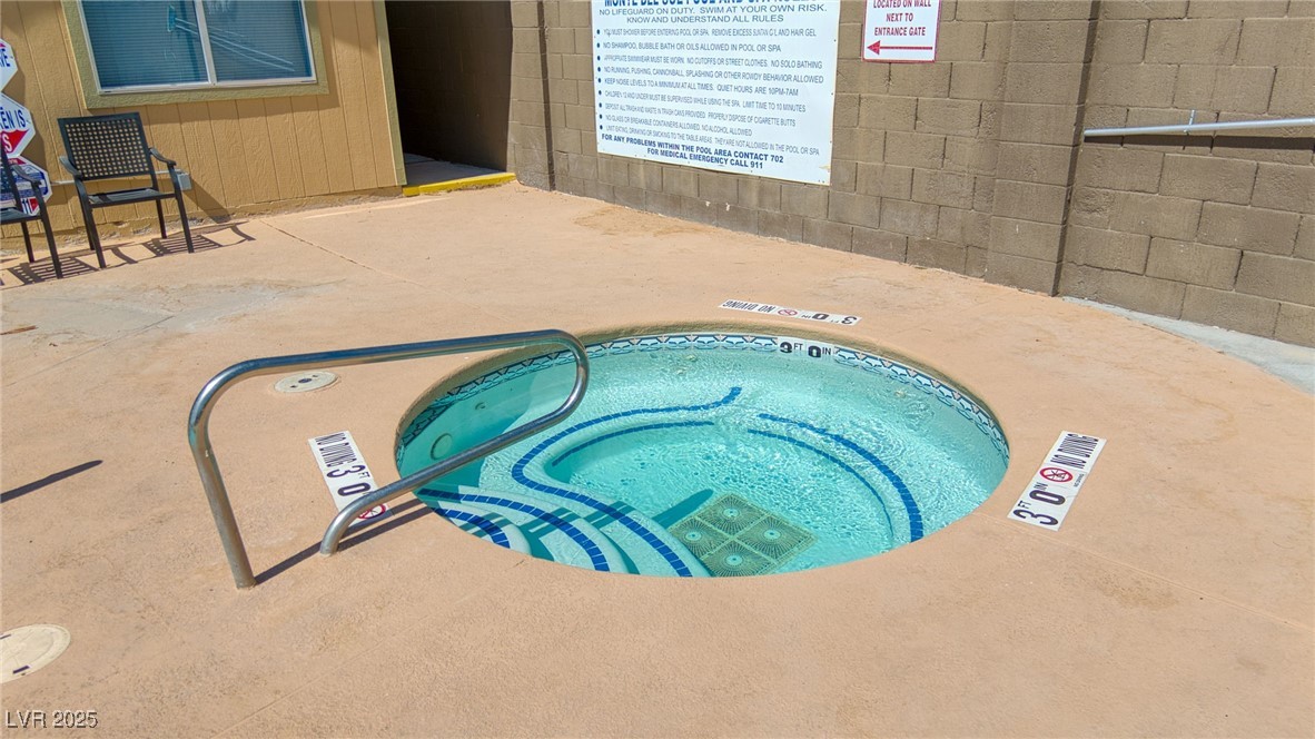 3262 Del Monte Street Laughlin, NV 89029 - Photo 40 of 42 View of swimming pool featuring a community hot tub and a patio