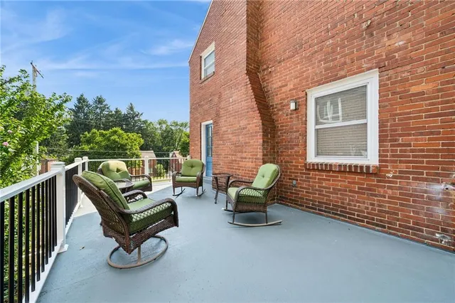 a view of outdoor space with seating