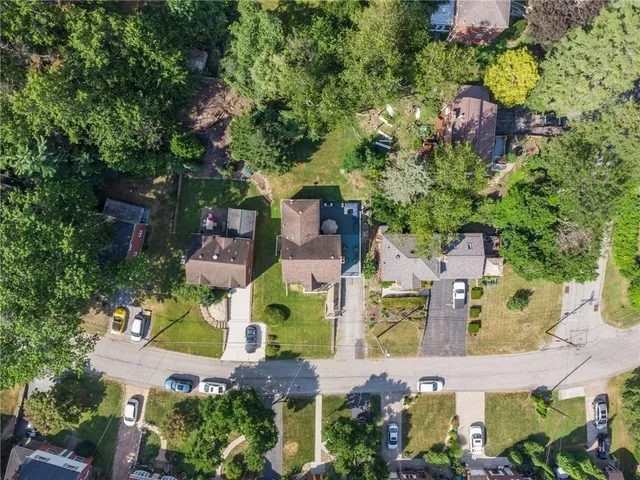 an aerial view of multiple house