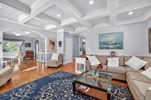 a living room with furniture and a couch