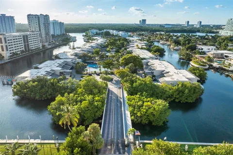 a view of a lake with a city