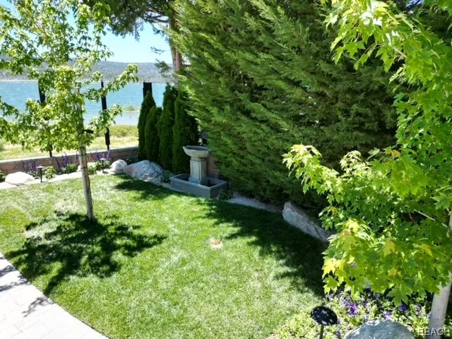 a view of yard with green space