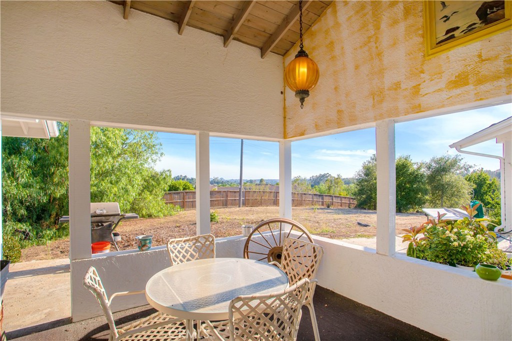 711 Tumble Creek Lane Fallbrook, CA 92028 - Photo 36 of 66 View from inside the California room, with views to the southwest. Option to screen-in the California room, if desired.