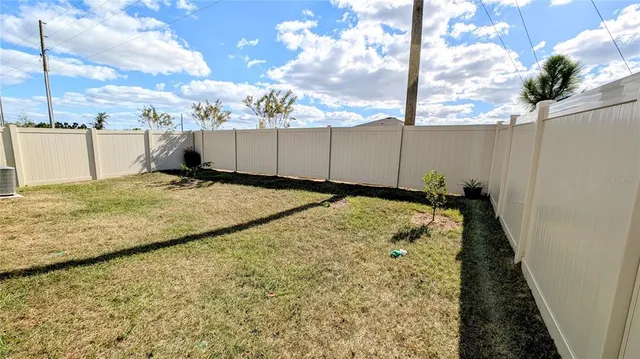 a backyard of a house