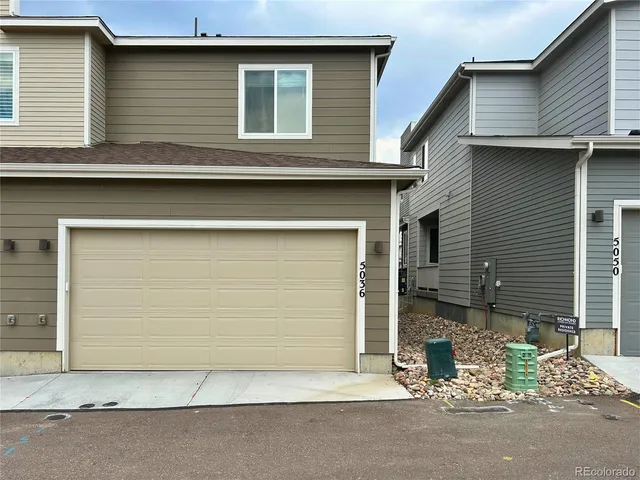 a couple of potted plants in front of house