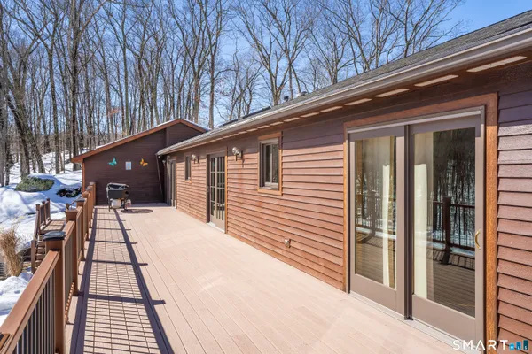 a view of balcony with couch