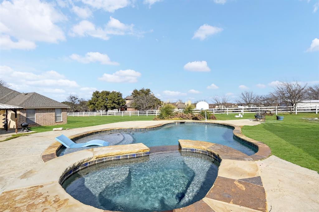 13616 Bates Aston Road Haslet, TX 76052 - Photo 6 of 36 a view of a swimming pool with a lounge chair
