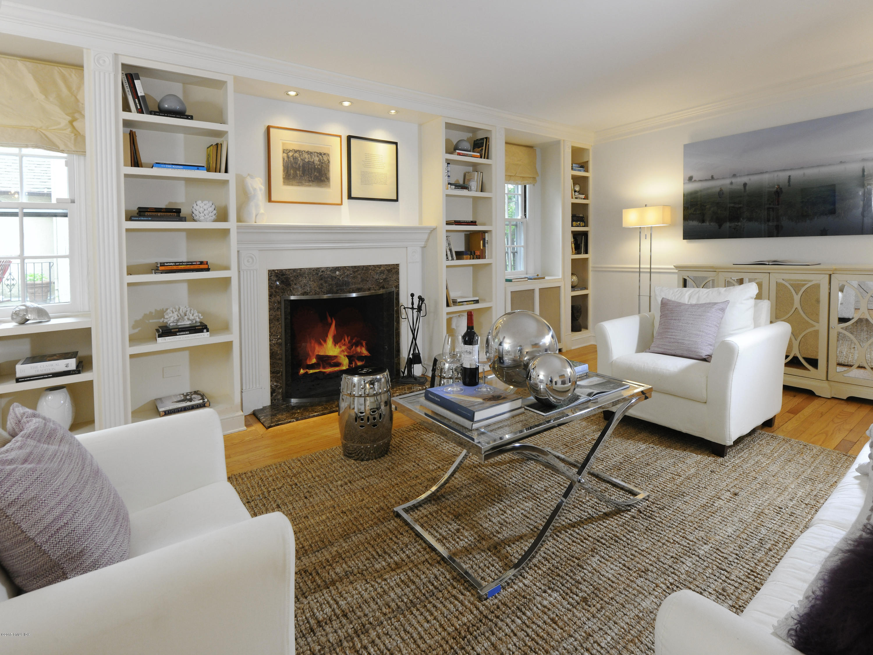 14 Spruce Street Riverside, CT 06878 - Photo 5 of 22 a living room with furniture and a fireplace