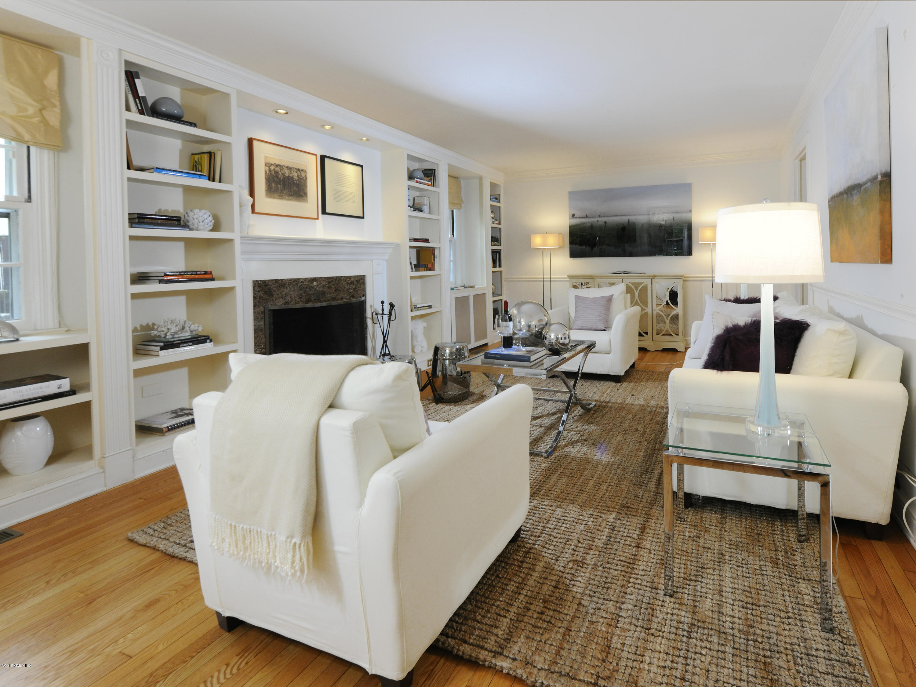 14 Spruce Street Riverside, CT 06878 - Photo 6 of 22 a living room with furniture and a flat screen tv