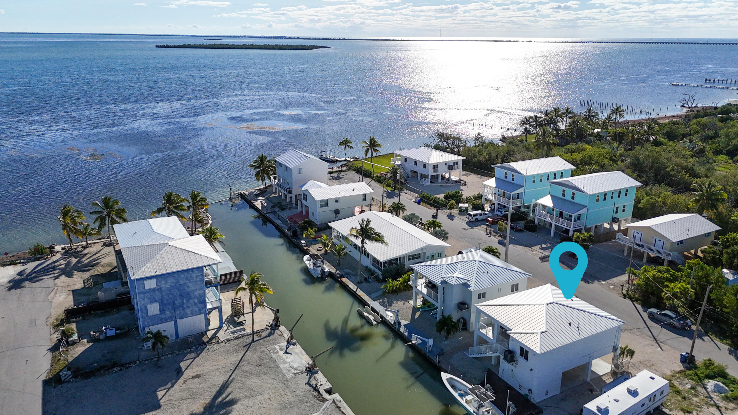 31575 Ave D Big Pine Key, FL 33043 - Photo 34 of 35 an aerial view of a house with a ocean view