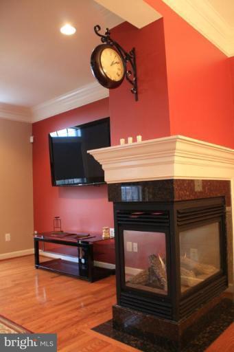 906 West Glebe Road Alexandria, VA 22305 - Photo 14 of 20 3 Sided Fireplace b/w Living and Dining Room
