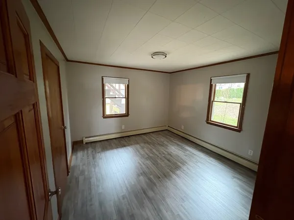 an empty room with a window