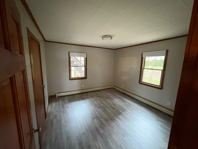 an empty room with a window