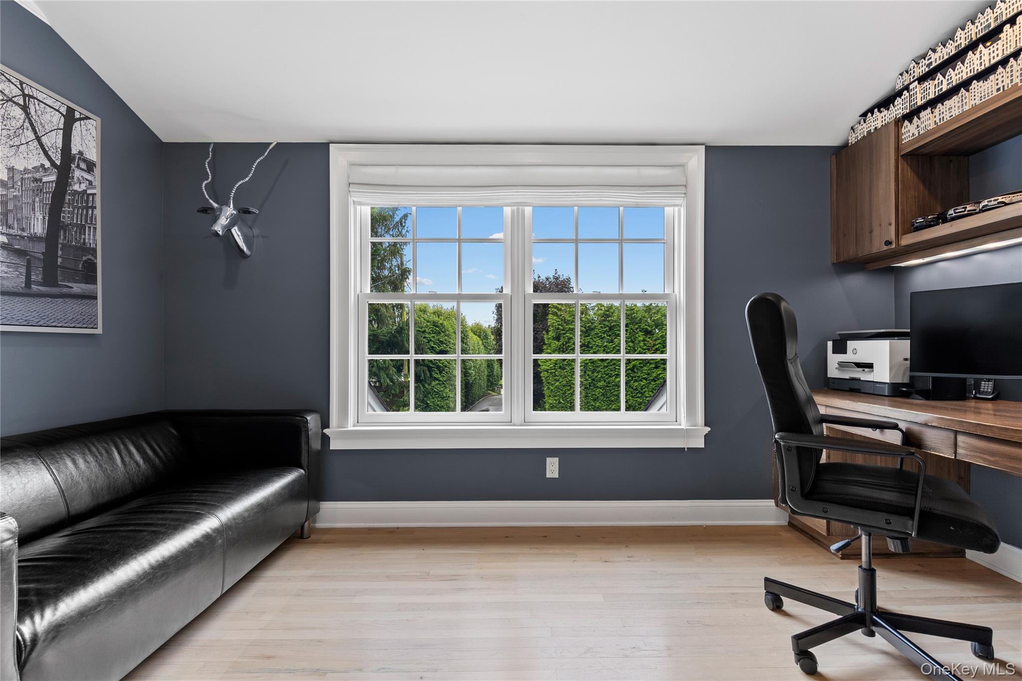 394 Park Avenue Rye, NY 10580 - Photo 23 of 36 2nd floor office with pocket door off hallway w/built-in work station