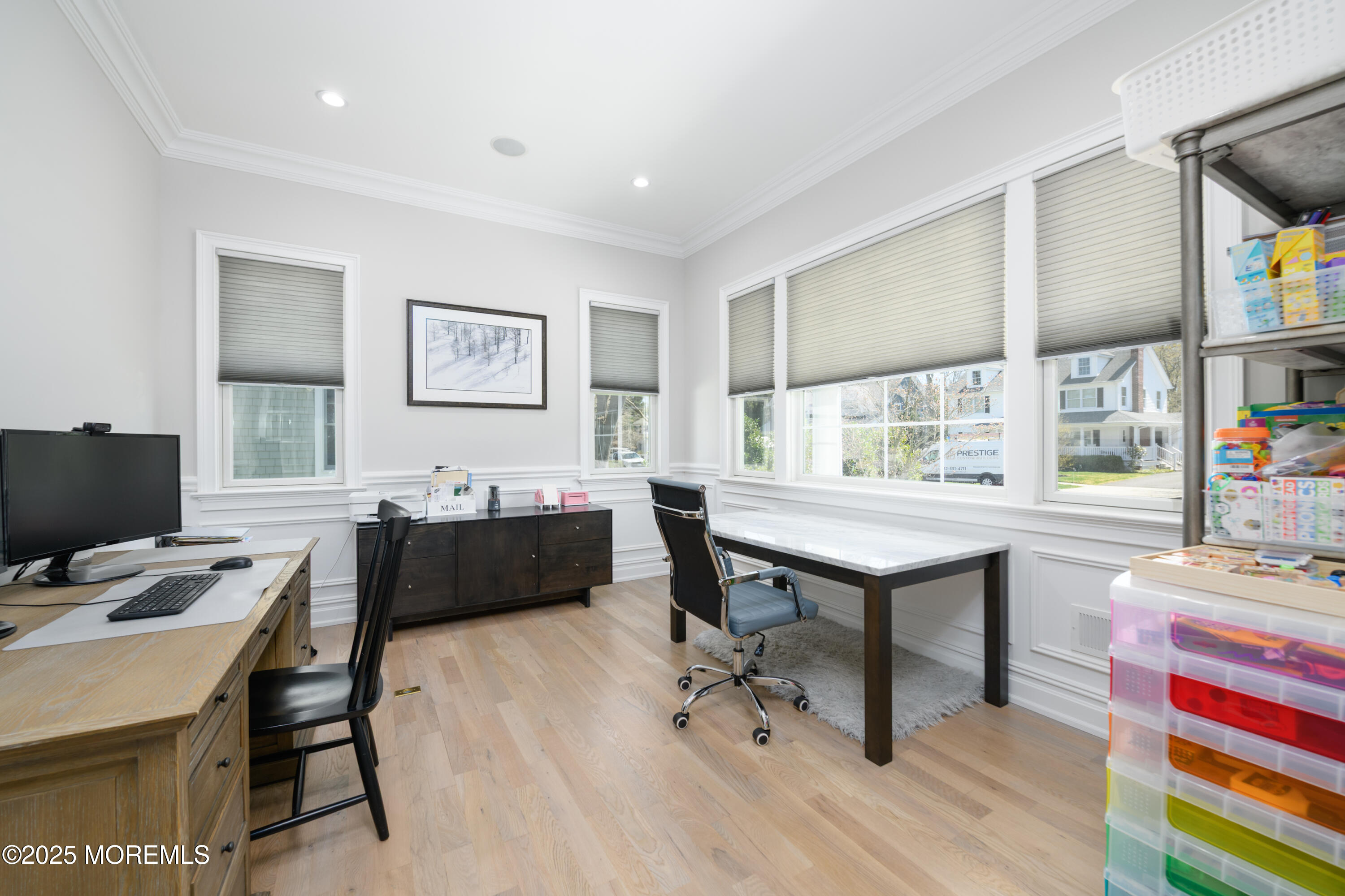 98 Harvard Road Fair Haven, NJ 07704 - Photo 36 of 51 a view of a workspace with furniture and a window