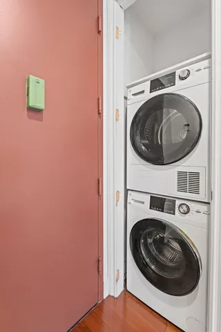 a front view of a building with glass windows