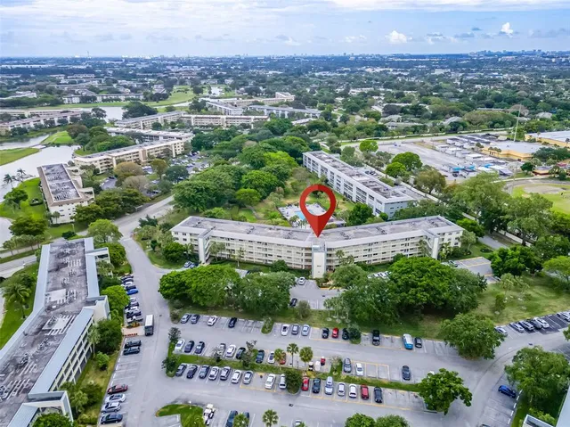 an aerial view of a city