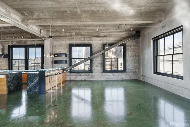 a kitchen with granite countertop lots of counter top space