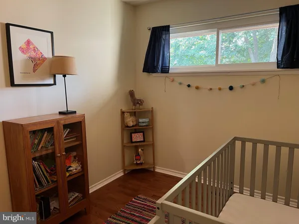 a view of a hallway with workspace