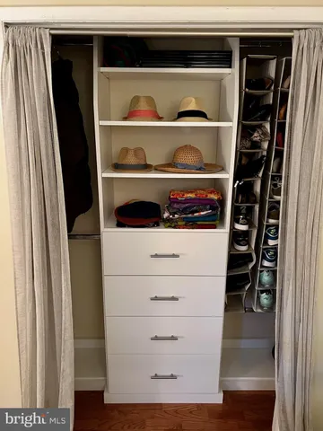 a view of walk in closet