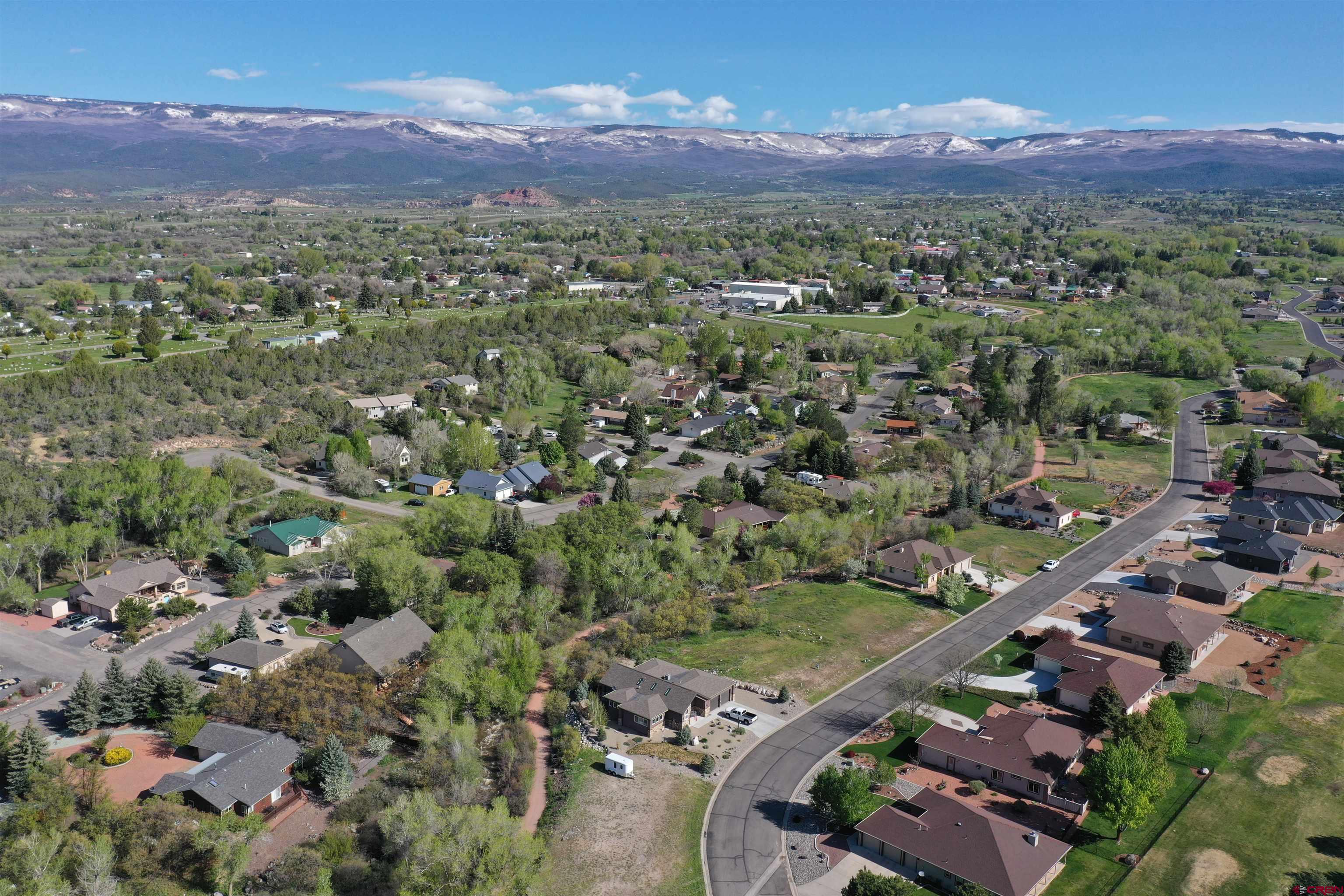 1440 Southeast Stonebridge Drive Cedaredge, CO 81413 - Photo 7 of 8 an aerial view of residential houses with outdoor space and mountain view