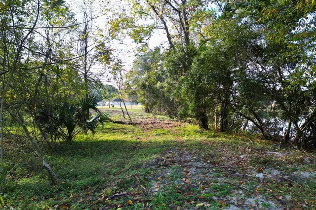 a backyard of a house with a yard and outdoor seating