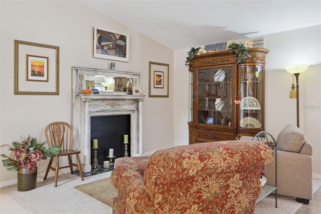 26600 Racquet Circle Leesburg, FL 34748 - Photo 14 of 80 a bedroom with a bed and a fireplace