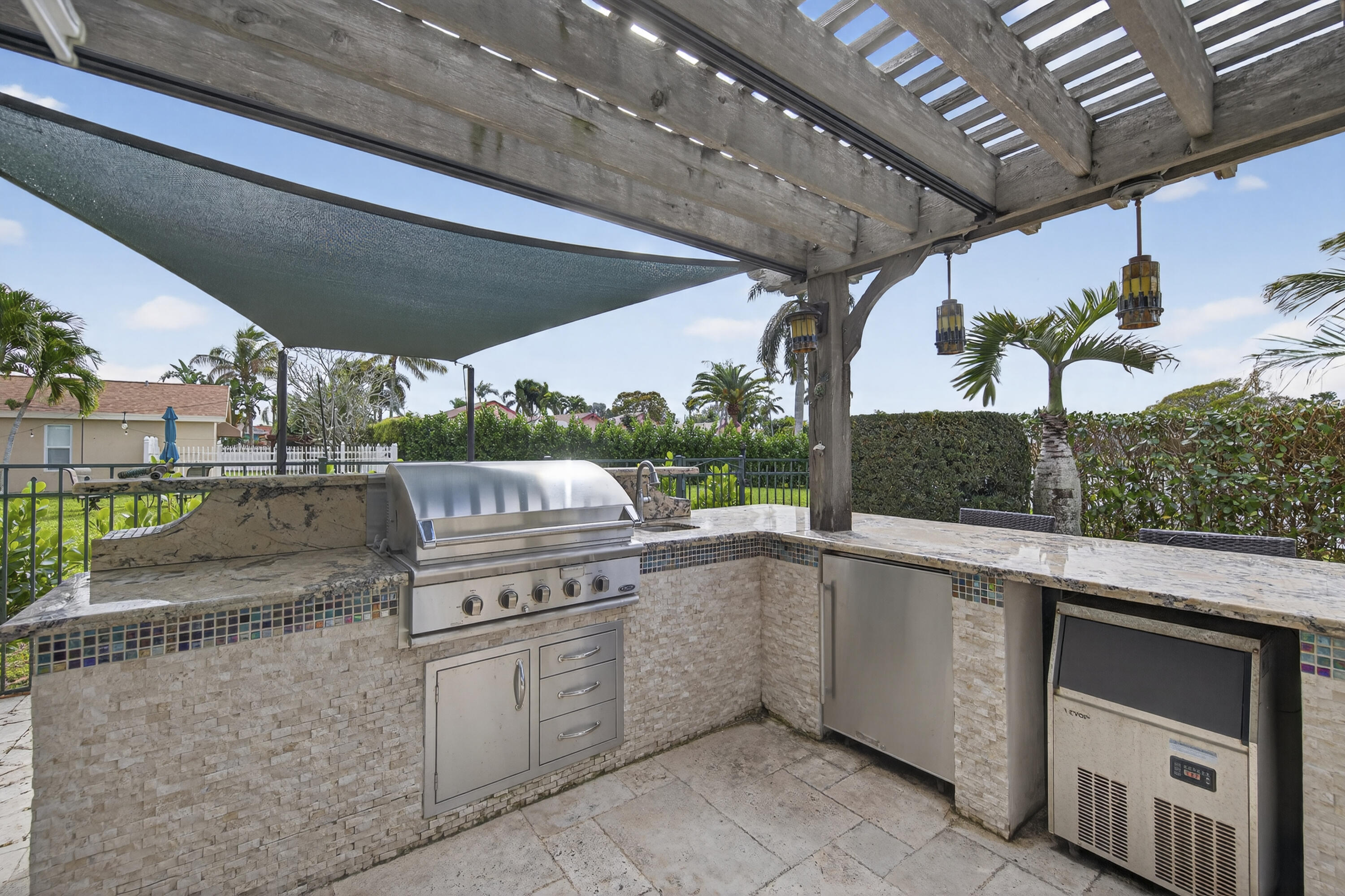 9121 Paragon Way Boynton Beach, FL 33472 - Photo 44 of 49 Outdoor Kitchen Pergola