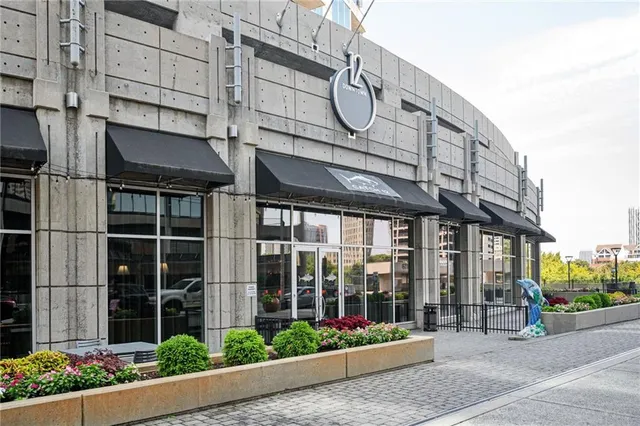 a view of a building with a window