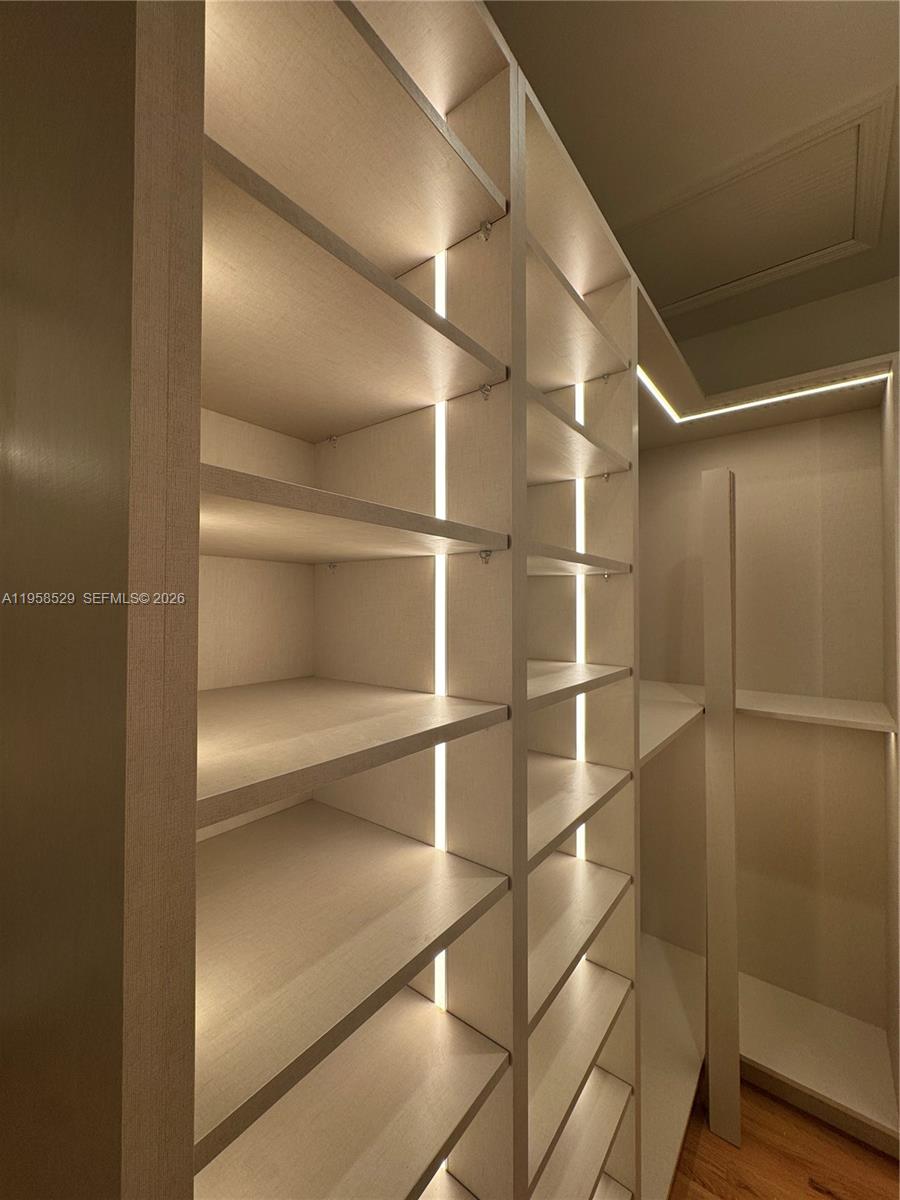 3185 Washington Street Miami, FL 33133 - Photo 14 of 48 a room with walk in closet and empty racks
