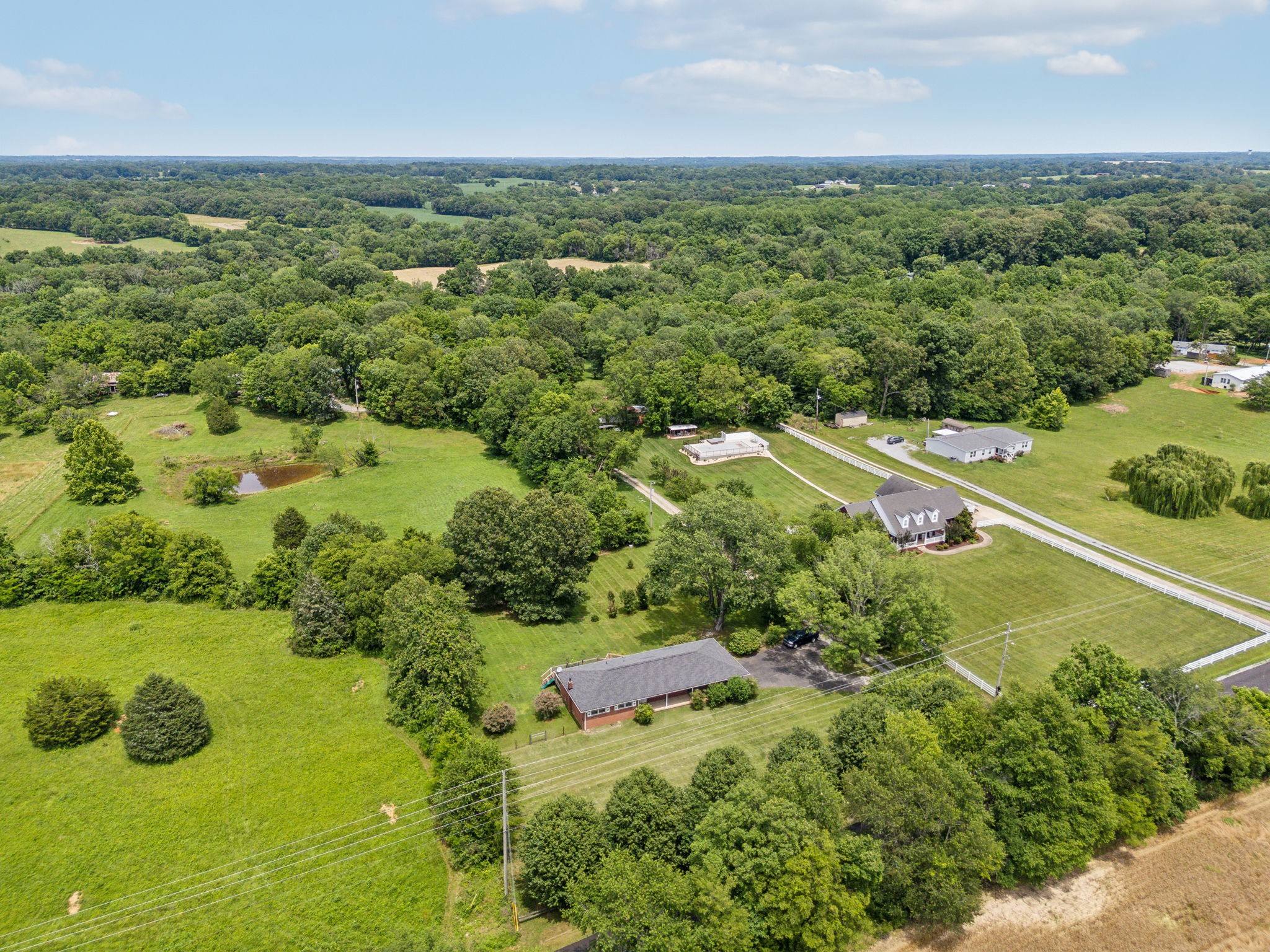 2747 Burgess Gower Road Springfield, TN 37172 - Photo 57 of 65 an aerial view of residential houses with outdoor space and trees