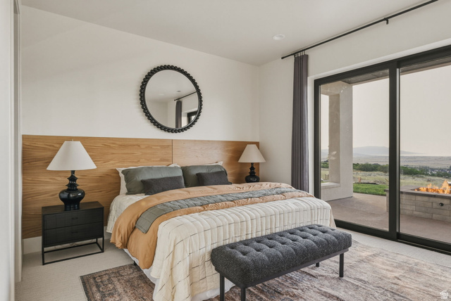923 North Emery Lane Elk Ridge, UT 84651 - Photo 66 of 101 Ensuite Bedroom with custom wood headboard extending wall-to-wall
