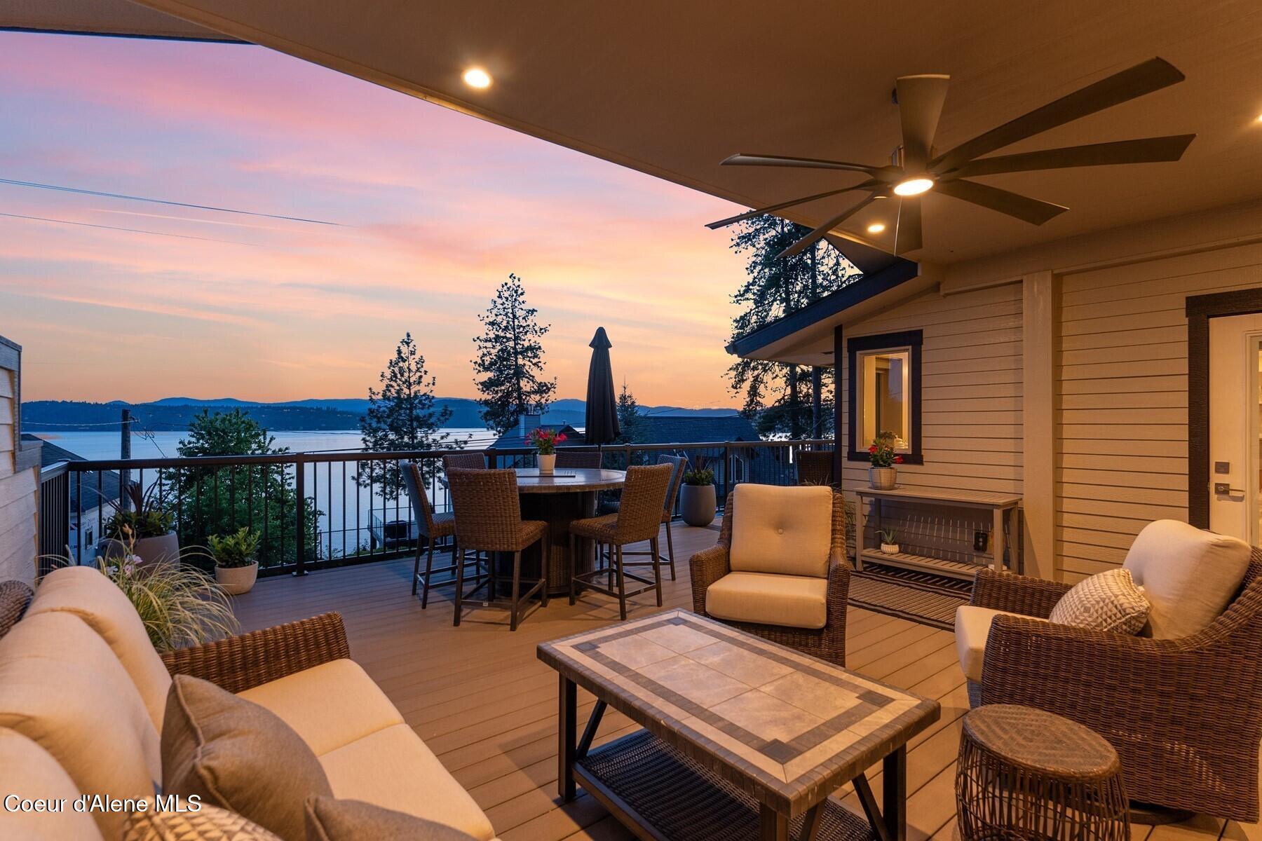 2406-1 South Silver Beach Road Coeur D'Alene, ID 83814 - Photo 3 of 44 Sunset on Covered Deck