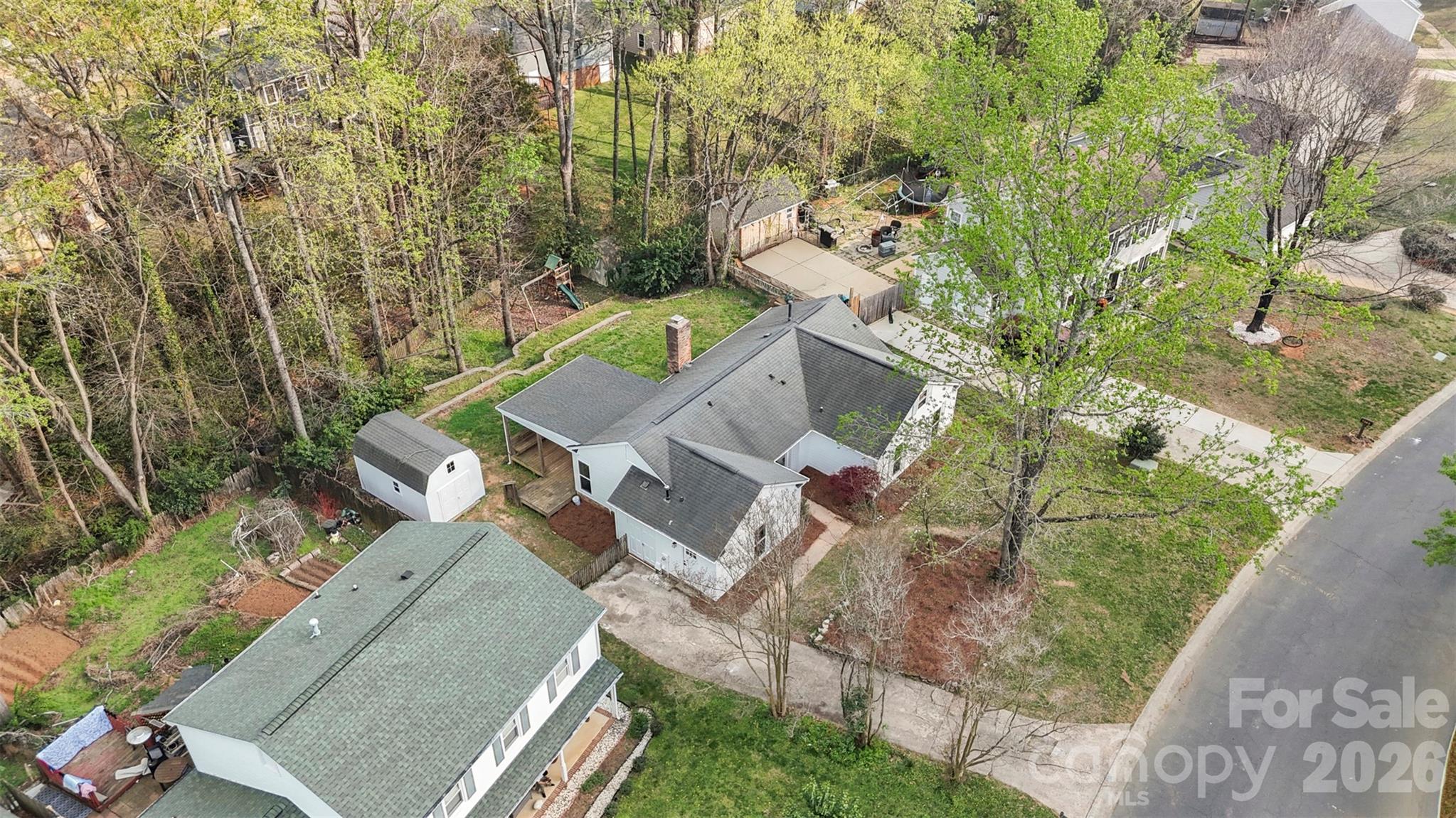 7308 Walterboro Road Charlotte, NC 28227 - Photo 40 of 43 an aerial view of residential house with outdoor space