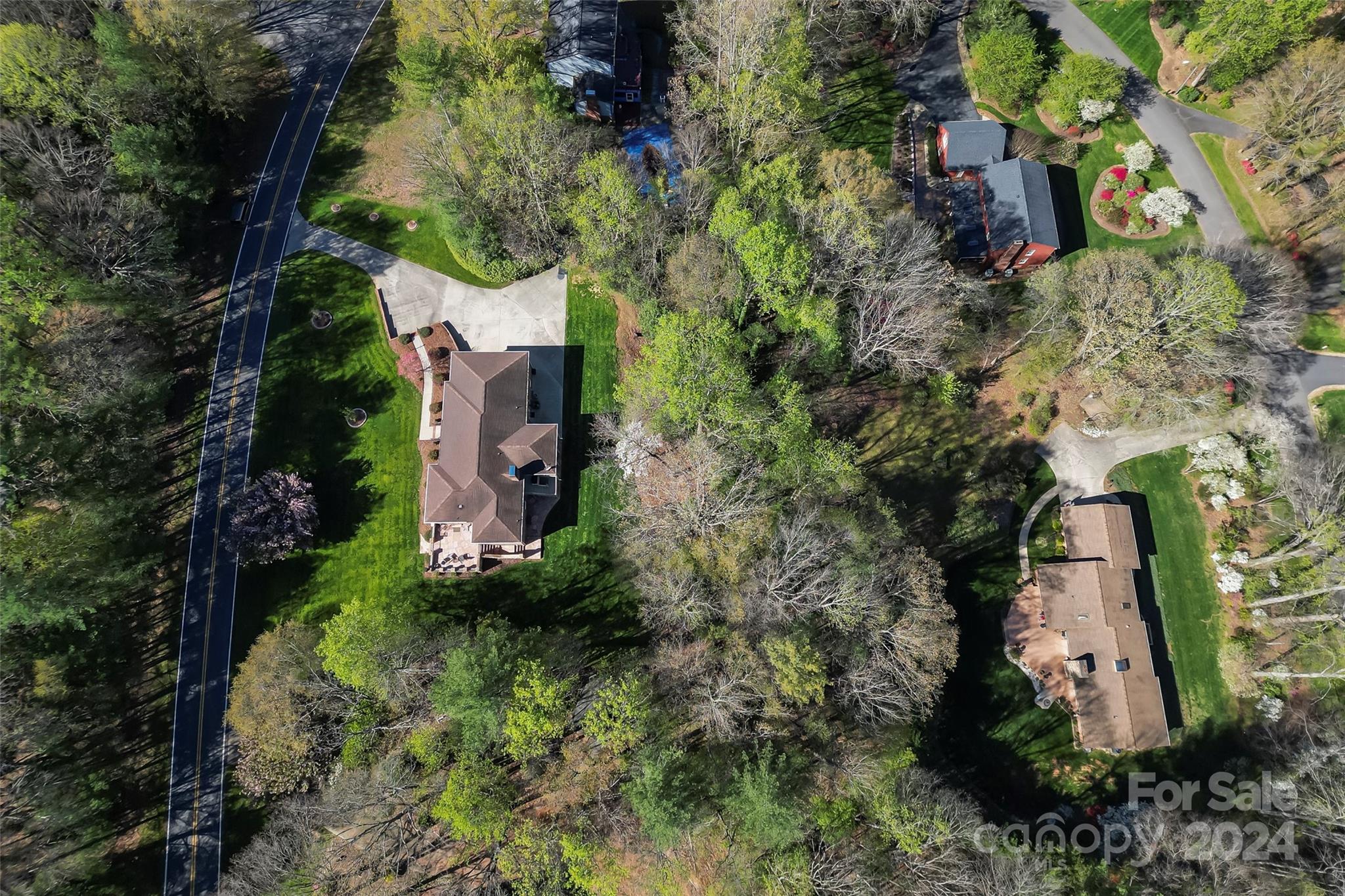 203 Lost Corner Road Morganton, NC 28655 - Photo 45 of 47 an aerial view of a house with a yard and large tree