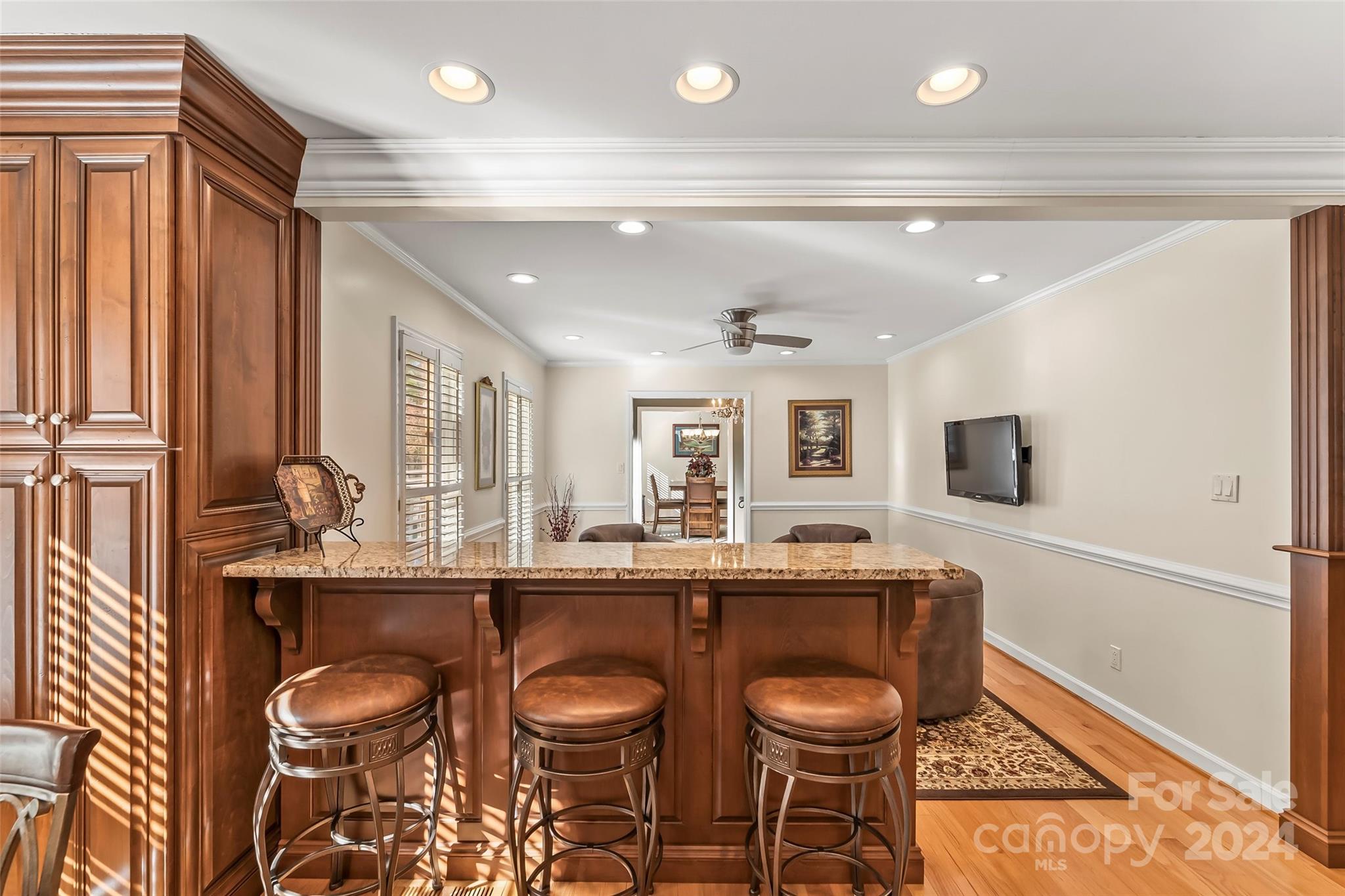 203 Lost Corner Road Morganton, NC 28655 - Photo 10 of 47 a dining hall with stainless steel appliances granite countertop a sink and a refrigerator