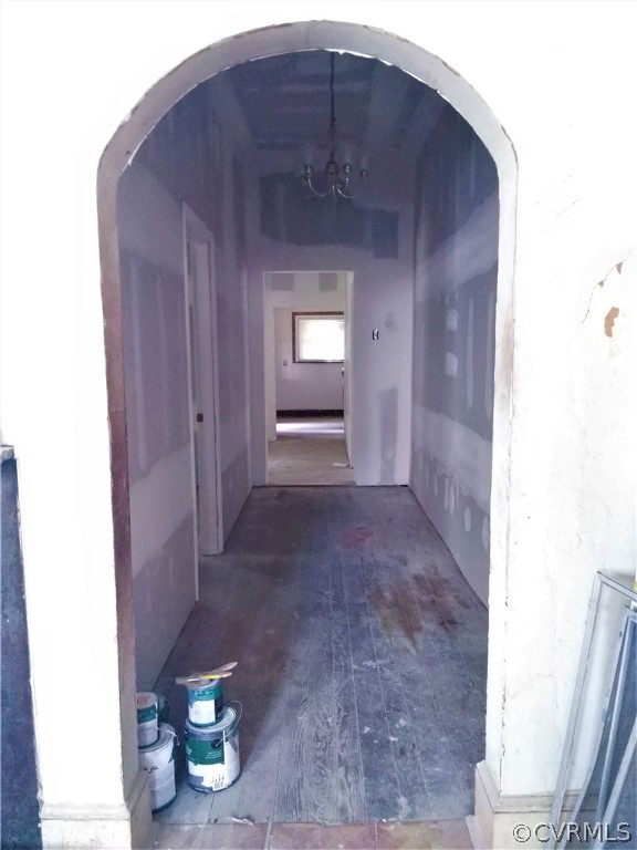 840 Commerce Street Petersburg, VA 23803 - Photo 12 of 38 a view of a hallway with wooden floor
