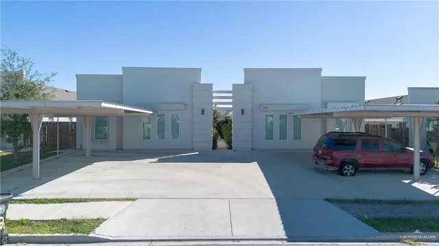 a car parked in front of a building