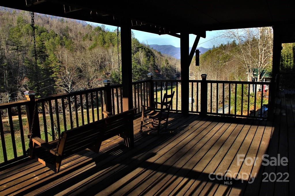 789 Tobacco Branch Road Almond, NC 28702 - Photo 28 of 42 a view of balcony with wooden floor