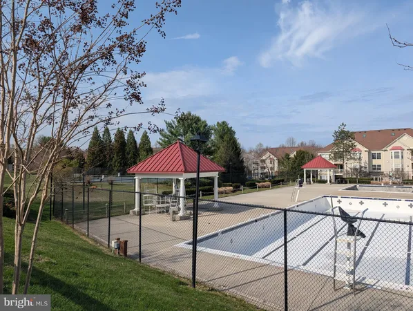a view of a park with slide