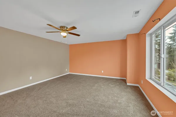 an empty room with a window