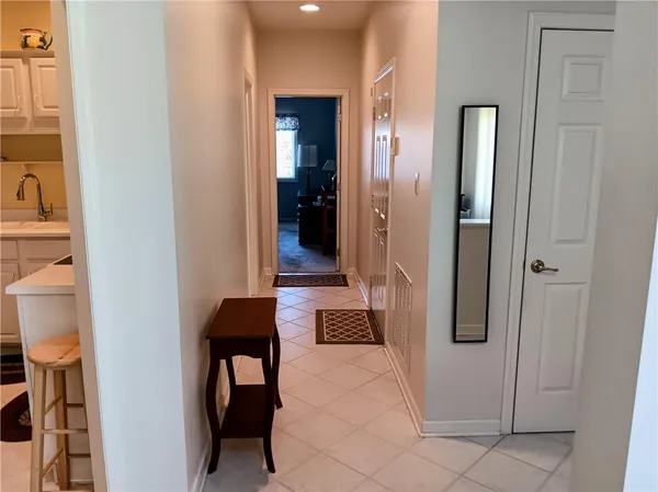 a room with window and furniture