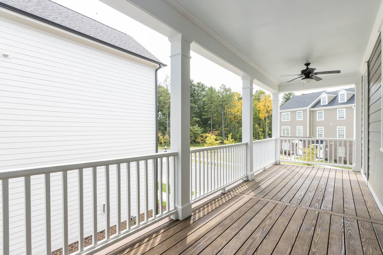 1108 Kentlands Drive Durham, NC 27713 - Photo 27 of 49 a view of a balcony with wooden floor