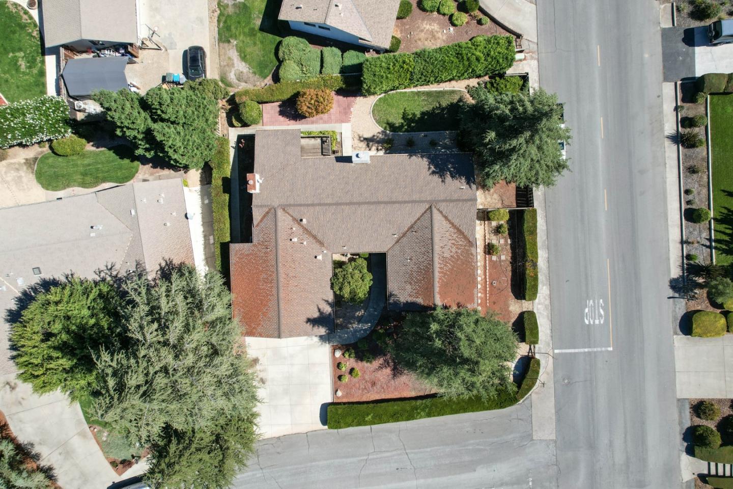 15 Rays Circle Hollister, CA 95023 - Photo 38 of 41 an aerial view of a house with potted plants