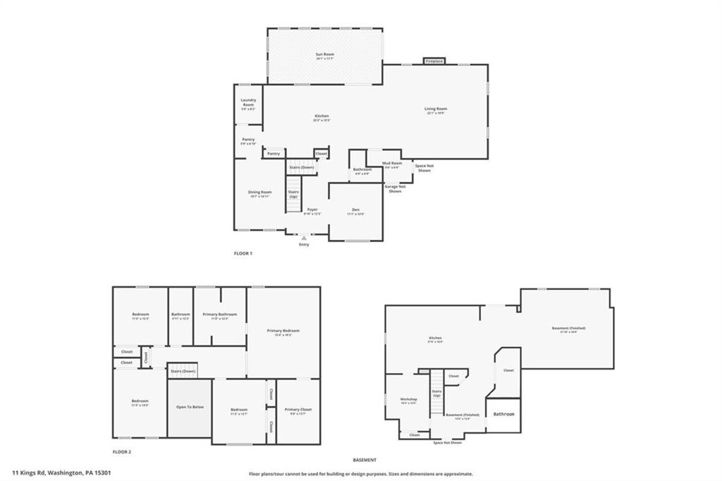 11 Kings Road Washington, PA 15301 - Photo 49 of 49 a picture of floor plan